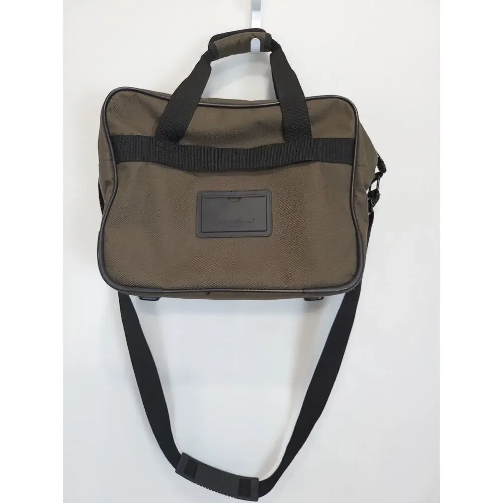 Eddie Bauer Luggage Carry On Handle &‎ Shoulder Strap Canvas Bag Olive Black